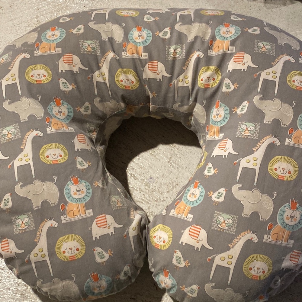 Bopping Nursing Pillow w/ Animal Print Cover